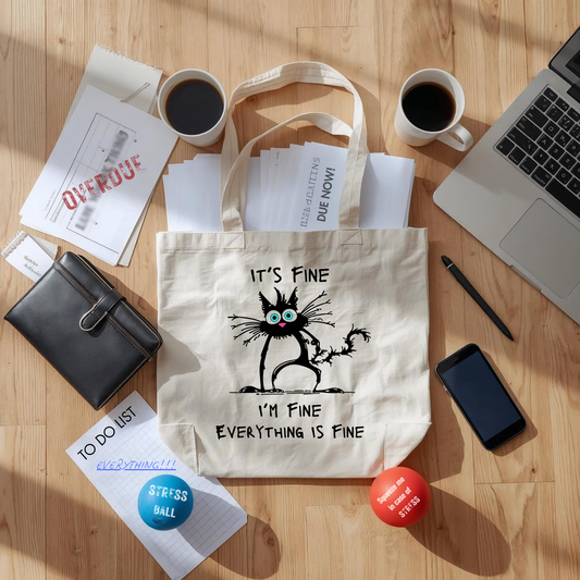 Tote Bag - Comical "It's Fine"