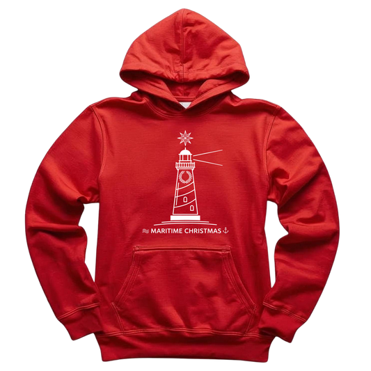 Minimalist Christmas Lighthouse Hoodie