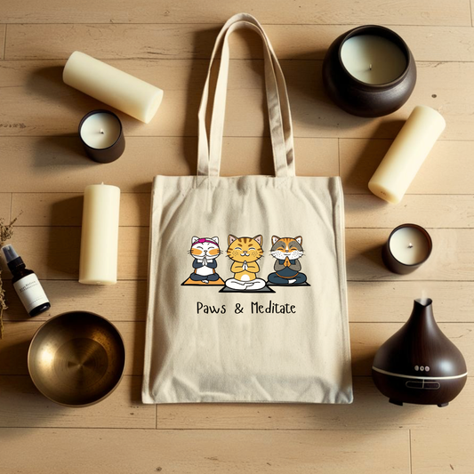Paws & Meditate Tote Bag