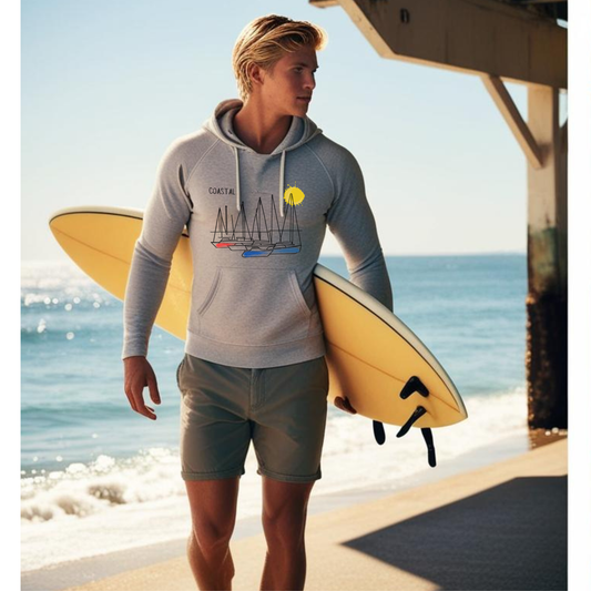 Coastal Hoodie - Soft Grey
