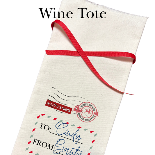 Holiday Collection Wine Tote - Santa Express