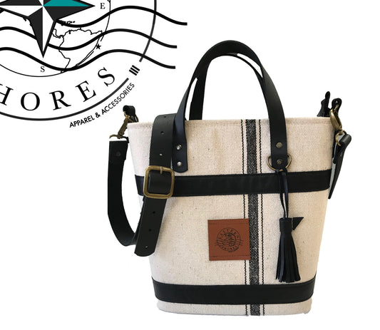 Atelier Collection The Bucket Handbag - Stripes - Eastern Shores Apparel & Accessories