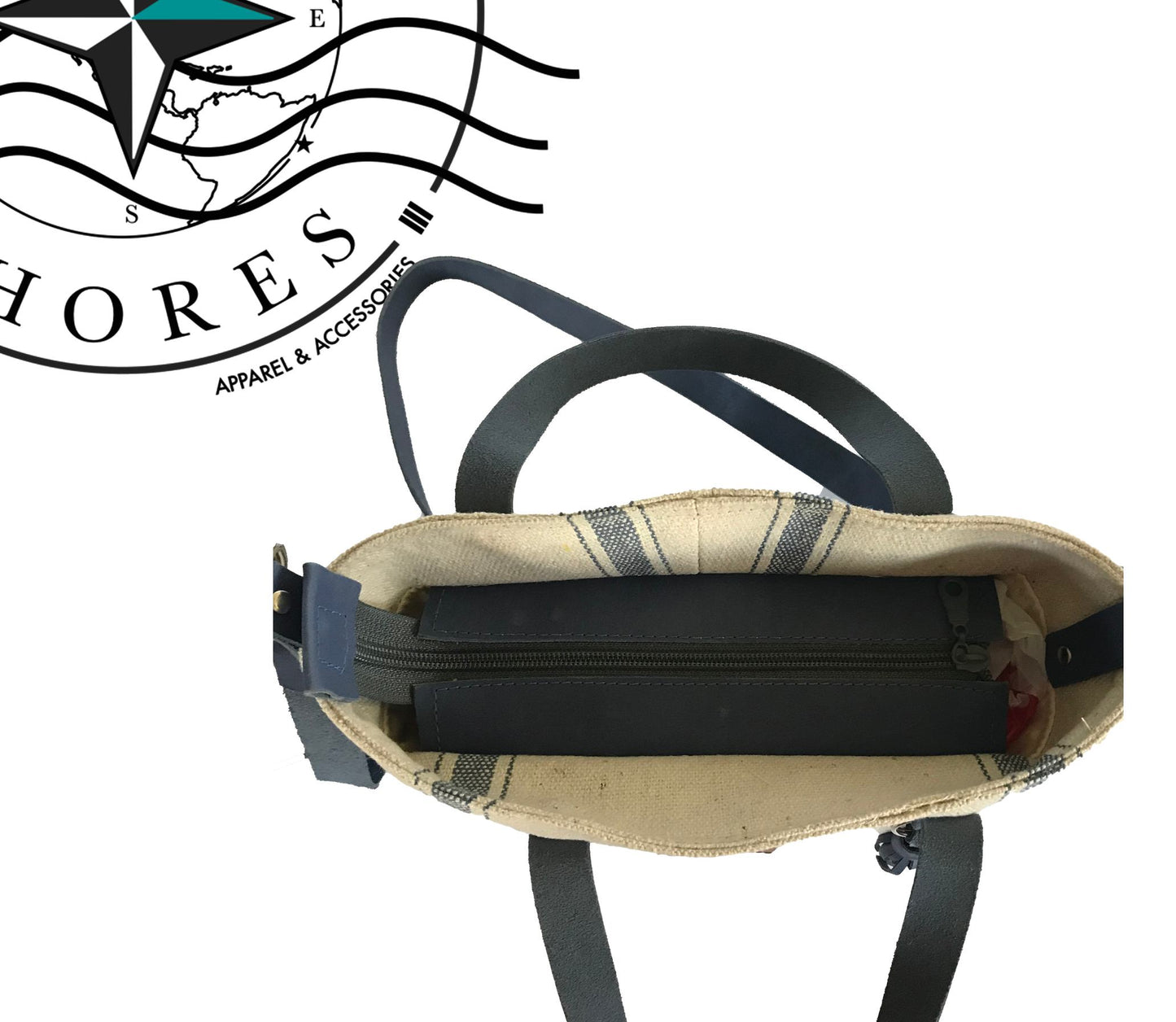 Atelier Collection The Bucket Handbag - Stripes - Eastern Shores Apparel & Accessories