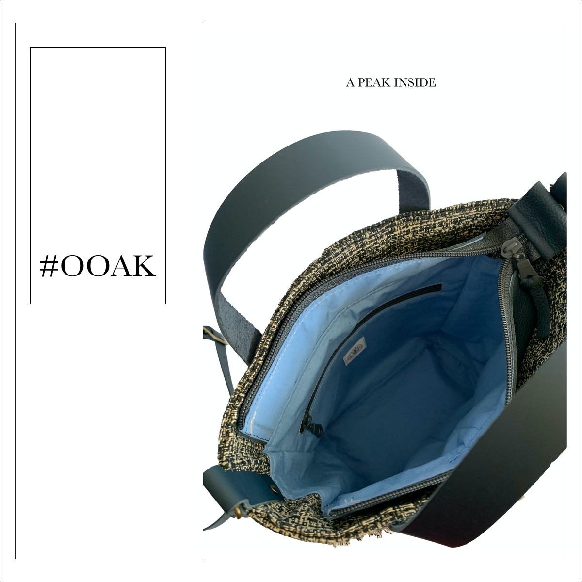 The Bucket Handbag - Tweed and Leather