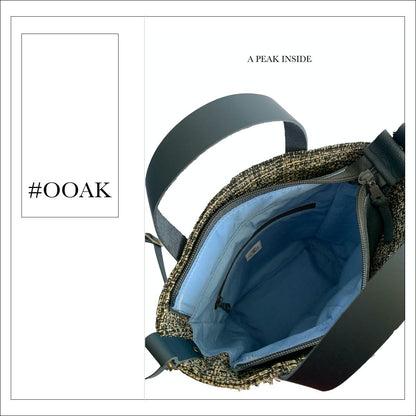 The Bucket Handbag - Tweed and Leather