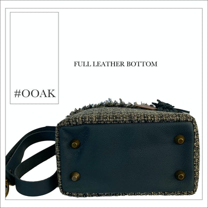The Bucket Handbag - Tweed and Leather