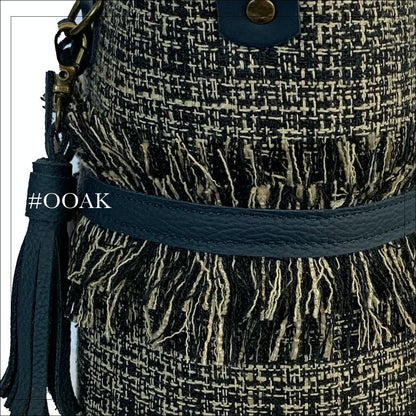 The Bucket Handbag - Tweed and Leather