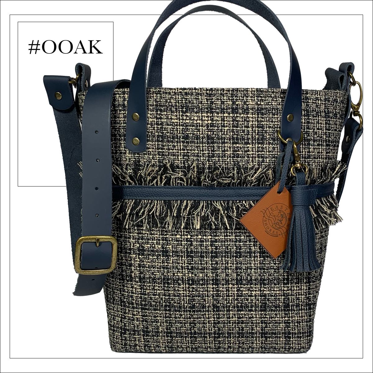 The Bucket Handbag - Tweed and Leather