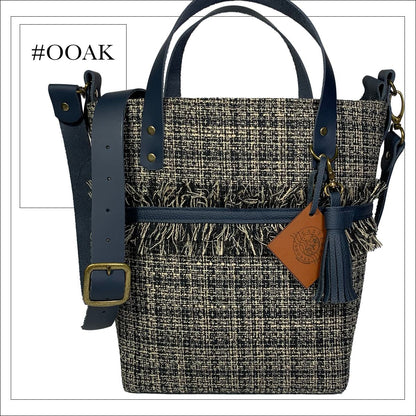 The Bucket Handbag - Tweed and Leather